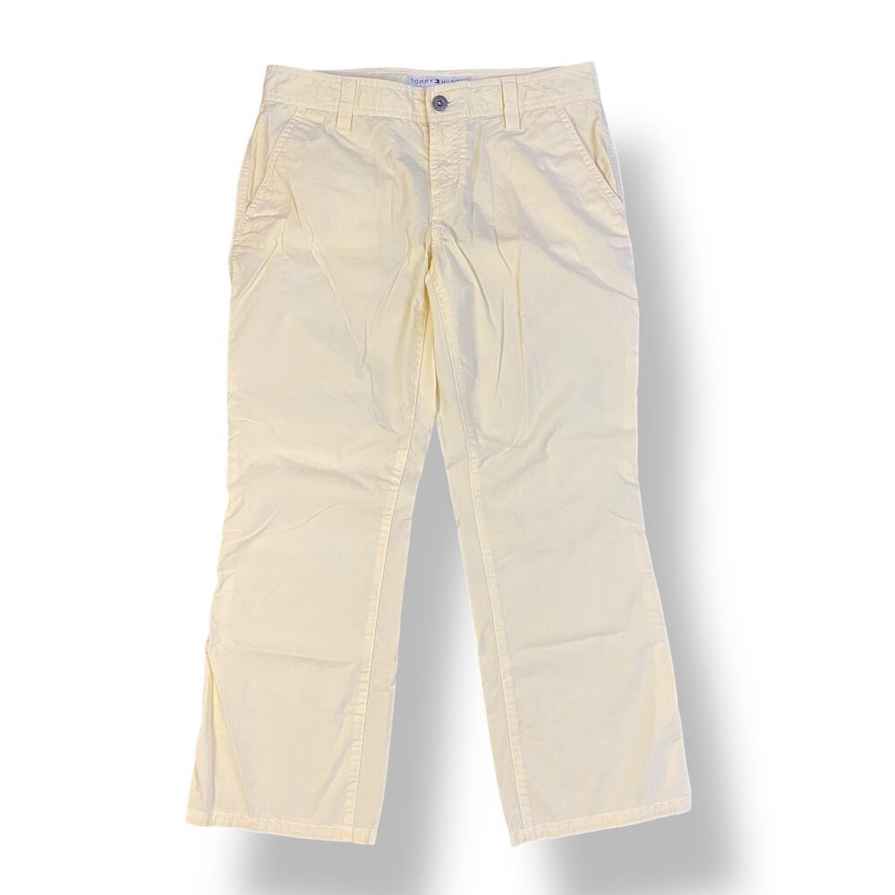 Tommy Hilfiger Y2K Low Rise Carpenter Ankle Pants Womens Size 4‎ Yellow